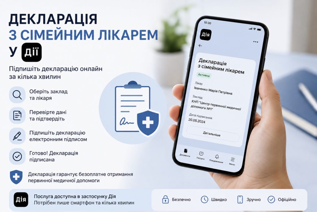 Декларація з сімейним лікарем у Дії