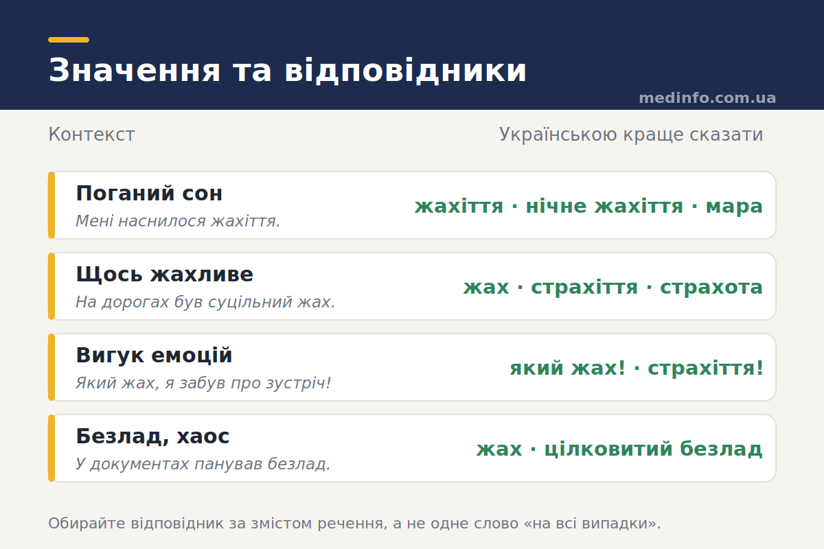 Кошмар українською: значення та відповідники