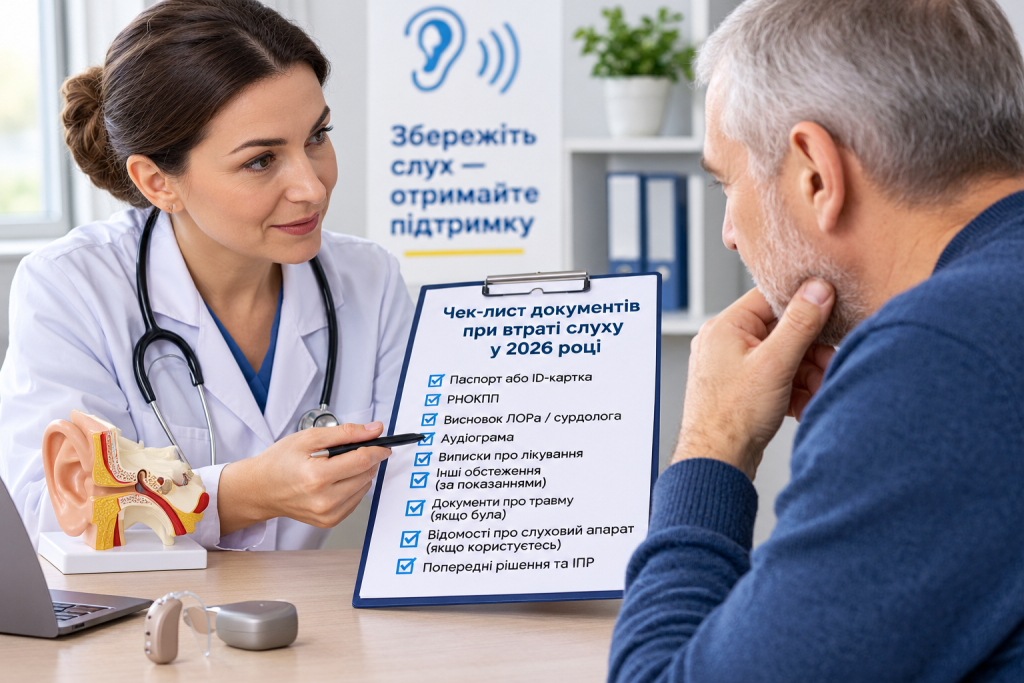 Які документи підготувати для при втраті слуху
