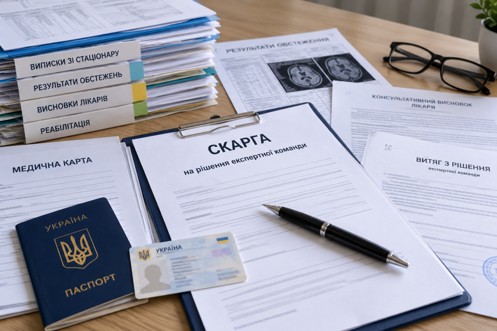 Які документи підготувати для оскарження рішення експертної команди
