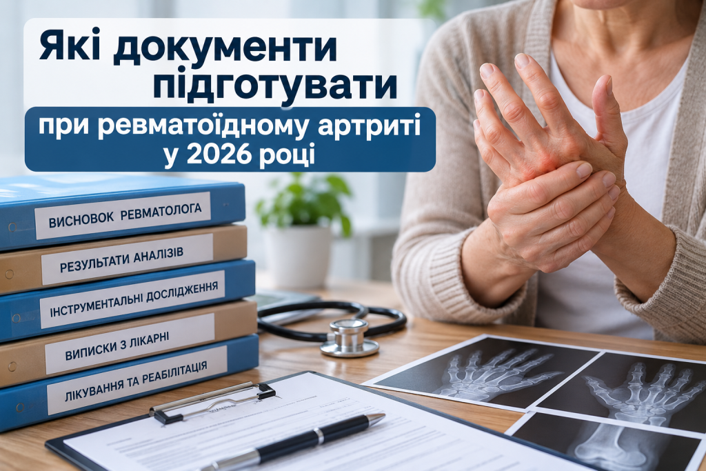 Які документи підготувати для при ревматоїдному артриті