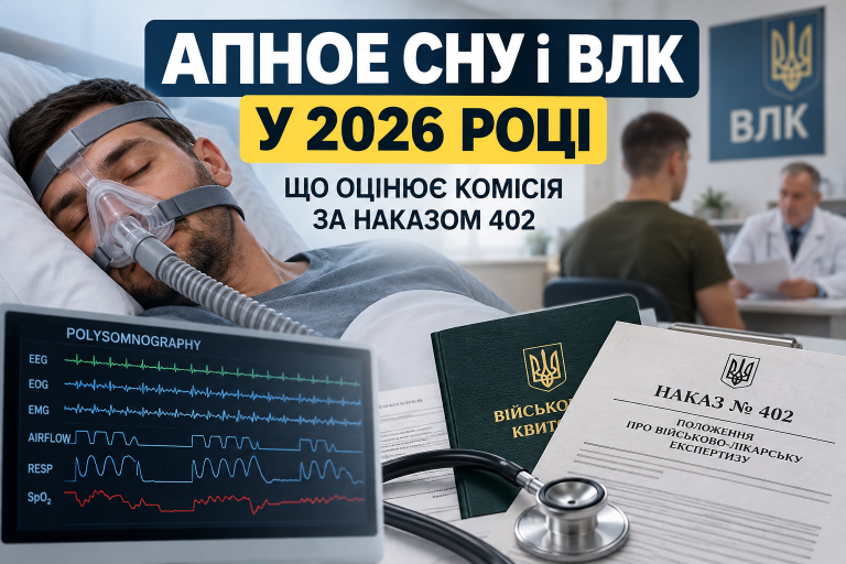 Апное сну і ВЛК у 2026 році