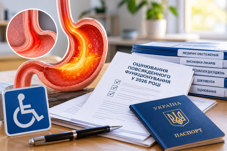 Печія щодня і інвалідність