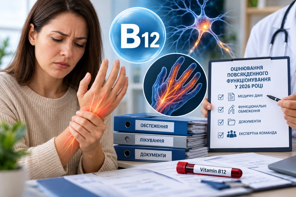 B12, оніміння рук і інвалідність у 2026 році: коли це може мати значення
