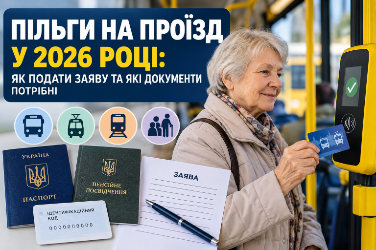 Пільги на проїзд: як подати заяву у 2026 році Пільги на проїзд