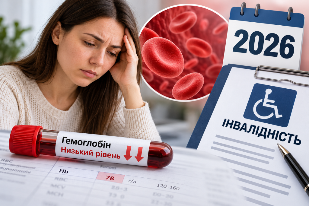 Низький гемоглобін і інвалідність